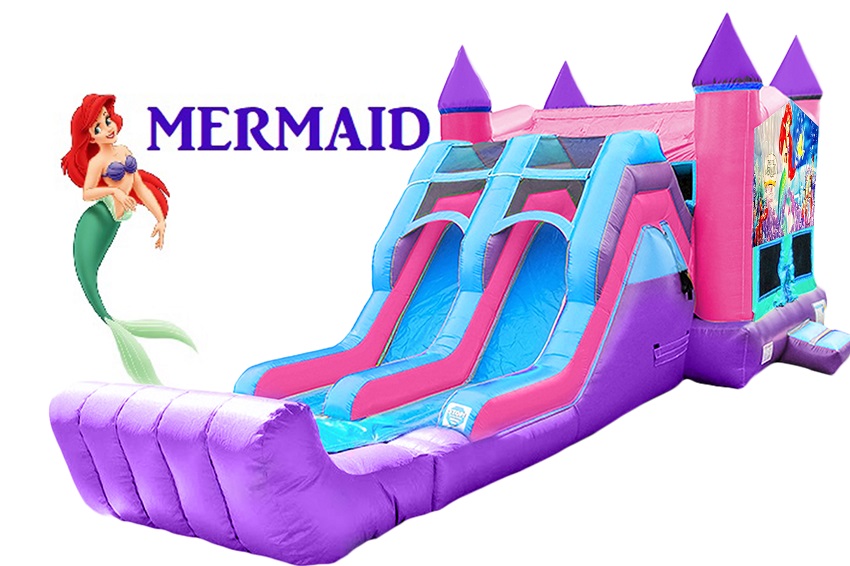 Mermaid Bounce House & Slide - Dry