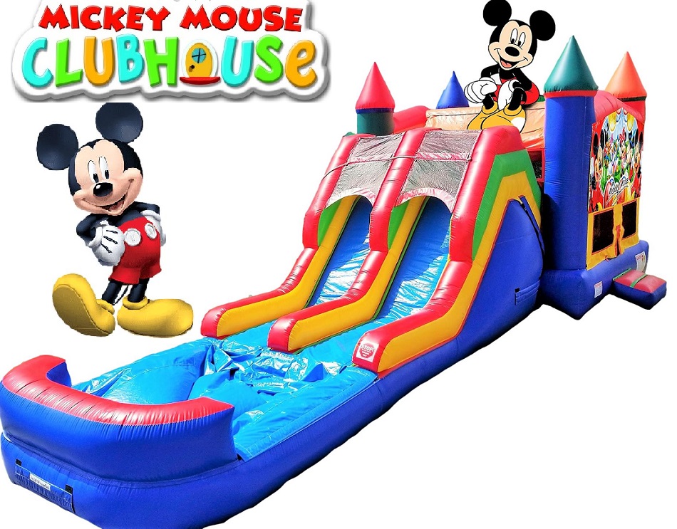 Mickey Mouse Bounce House & Double Slide Combo
