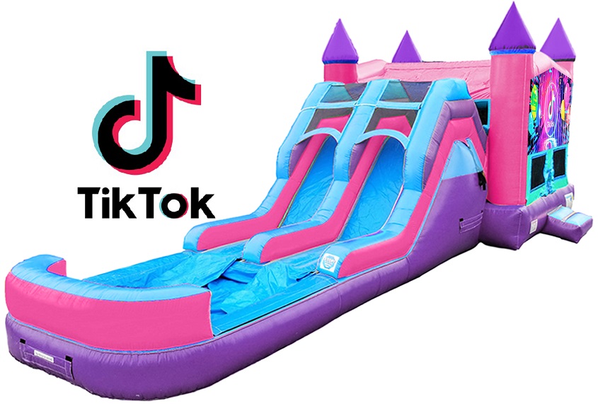TikTok Bounce House & Water Slide Combo
