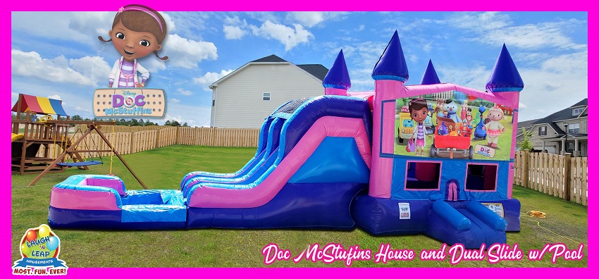 Doc McStuffins Bounce House & Water Slide Combo
