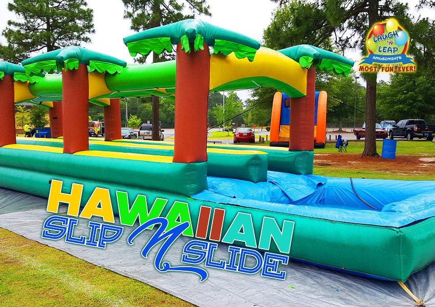 Hawaiian Slip n Slide - Double Lanes w/Pool
