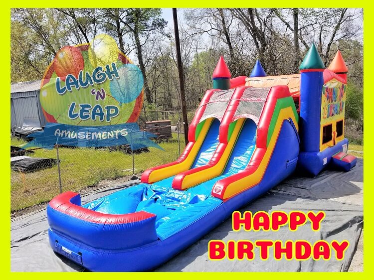 Happy Birthday Bounce & Double Slide Combo