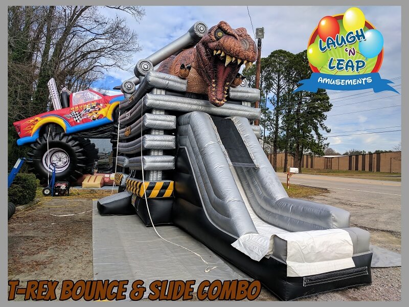 T-Rex Dinosaur Bounce House Slide Combo